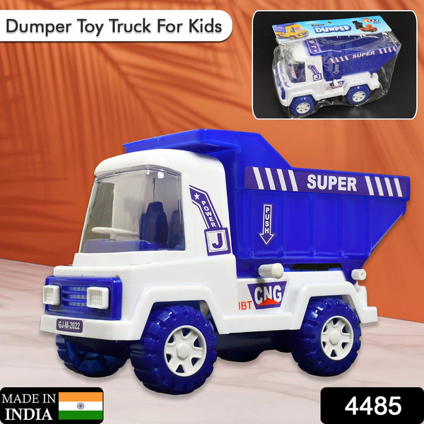 Durable plastic toy truck with friction power