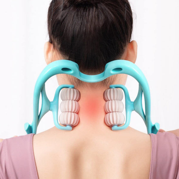 NECK SHOULDER MASSAGER, PORTABLE RELIEVING THE BACK FOR MEN RELIEVING THE WAIST WOMEN (1PC), Gym Equipment