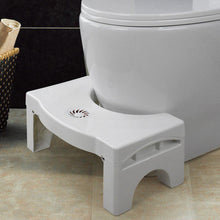 White non-slip toilet squat stool, easily foldable for convenience.