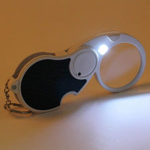 Double-Magnification Led Magnifiers Light Folding Keychain magnifier(1 Pc / Mix Color)