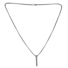 Slim Bar Pendant Necklace in Stainless Steel