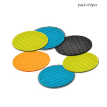 Round silicone cup mat coaster set