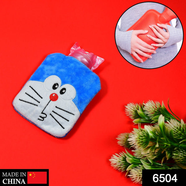 Doremon small Hot Water Bag with Cover for Pain Relief, Neck, Shoulder Pain and Hand, Feet Warmer, Menstrual Cramps.