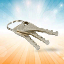 Metal locker padlock with three additional keys.