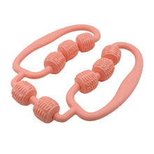 Muscle Massage Roller 8 Wheels Relieve Soreness Leg Muscle Roller Fitness Roller Muscle Relaxer Massage Roller Ring Clip All Round Massaging Uniform Force Elastic PP Drop Shaped for Home Use (1 Pc), Gym Equipment