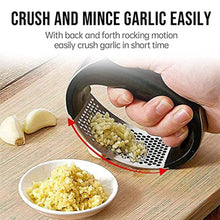 Stainless steel garlic crusher