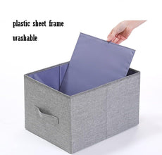 Stylish storage box with lid and handles