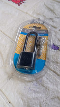 Compact metal padlock with additional keys.