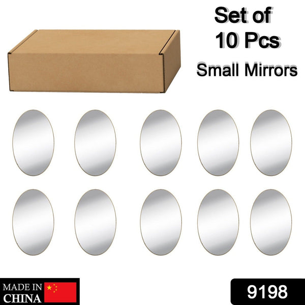 Frameless oval mirror wall sticker, modern design